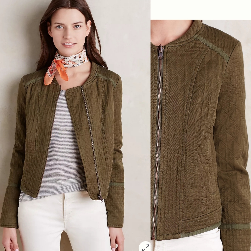 Anthropologie Hei Hei Quilted Riding Jacket XS
